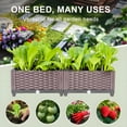 thumbnail image 5 of KRKZ Raised Garden Bed Kit Indoor Outdoor Plastic Planter Grow Box for Fresh Vegetables, Herbs, Flowers & Succulents, Brown, 31.2'' x 15.6'' x 8.97'', 5 of 10