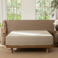 thumbnail image 2 of MooMee 100% Washed Cotton Queen Fitted Sheet Only Linen Like Textured Extra-Deep Pocket Breathable Soft 1-Piece(Taupe, 60"x80"), 2 of 6