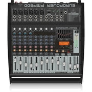 Behringer Europower PMP500 500W 12-Channel Powered Mixer with KLARK TEKNIK Multi-FX Proces sor, Compressors, FBQ Feedback Detection System with 3x 25' XLR M to XLR F Cable