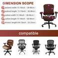 thumbnail image 3 of 4 Pieces Computer Office Chair Covers Set Universal Protective Stretchable Chair Seat Covers Desk Chair Armrest Covers Slipcovers Pads Office Cushion Backrest for Boss Rotating Chairs, 3 of 6