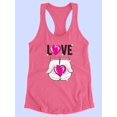 thumbnail image 3 of Love With Gloves Art Racerback Tank Women -Image by Shutterstock, Female Medium, 3 of 4
