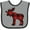 Heather and Black, variant on Inktastic Moose Silhouette Plaid Boys or Girls Baby Bib