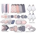thumbnail image 2 of Bacati - Tribal/Aztec Muslin Quilted Changing Pad Cover (Feathers, Coral), 2 of 2