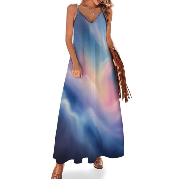 Neon Galaxy Universe Starlight Sleeveless Dress Loose Women's Dress Dresses Luxury Evening Dresses