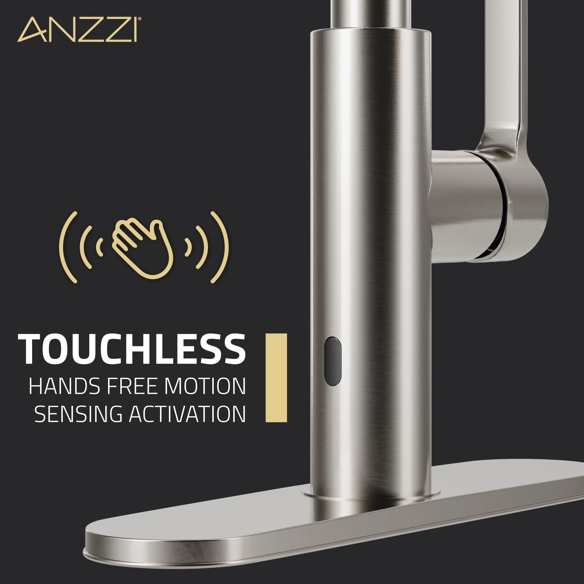 Anzzi Kf-Az303 Ola 1.8 GPM Single Hole Kitchen Faucet - Nickel