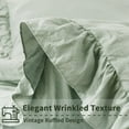 thumbnail image 3 of AOILE Ruffle Duvet Cover Set – 3PCS Soft Washed Microfiber, Vintage French Country Bedding, Twin/Queen/King, 3 of 8