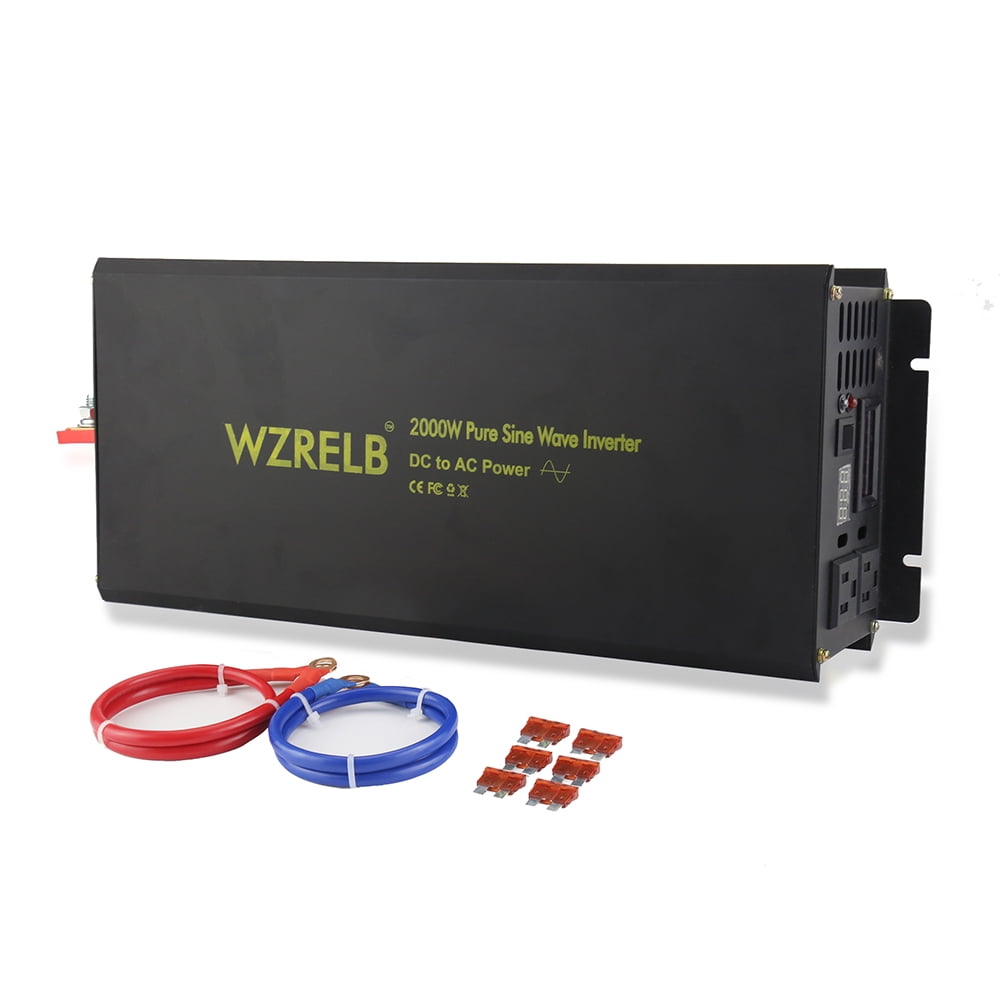 WZRELB DC to AC Converter Off Grid Pure Sine Wave Power Inverter Generator 2500w 12v 120v