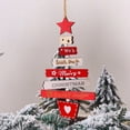 thumbnail image 3 of Sijiali Christmas Tree Wooden Hanging Ornaments Xmas Party Creative Letter Color Pendant, 3 of 10