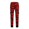 thumbnail image 5 of Tdoqot Mens Pants With Pockets Slim Fit Straight Leg Casual Mens Sweatpants Red Size 3XL, 5 of 6