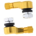 thumbnail image 2 of Colaxi 2pcs Motorcycle Tire Tyre Valve Stems CNC Alloy 90 Degree For Front And Rear - Golden, 2 of 6