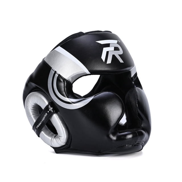 Casco de boxeo engrosado, protector de cabeza, protección total, protector de cabeza Sanda, protector de lucha para niños