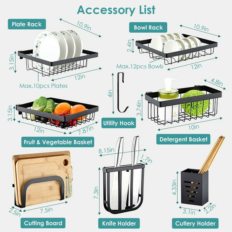  Apothico Dish Drying Rack for Kitchen Counter with