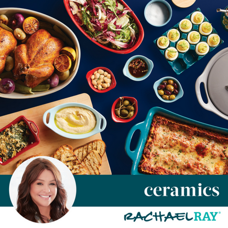 Rachael Ray - 2-Piece Oval Ceramics Au Gratin Set - Red