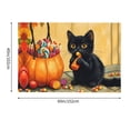 thumbnail image 2 of Halloween Tapestry halloween Decor, Halloween Cute Candy Black Cat Halloween Decorations Wall Tapestry Aesthetic, Tapestry Wall Hanging for Bedroom, Livingroom, Dorm Decor - 60x40in, 2 of 6