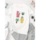 thumbnail image 2 of Camiseta De Verano Para Mujer, Moda Informal, Ropa Cómoda, Camisetas De Manga Corta MWomen'S Fashion Casual Crew Neck Short Sleeve Polyester T-Shirt, Creative Plush Animal Print, Simple Sports, Medi, 2 of 6