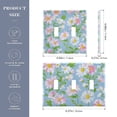 thumbnail image 2 of Yayeee Toggle Light Switch Wall Plate 2-Gang 4.56"x4.48" Decorative Outlet Cover, Blue Floral, 2 of 7