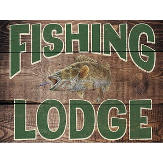 Fisherman's Rules TIN SIGN Funny Fishing Lodge Cabin Metal Poster Wall  Decor