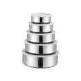 thumbnail image 1 of WREESH 5 Pcs Stainless Steel Home Kitchen Food Container Storage Mixing Bowl Set Clearance, 1 of 9