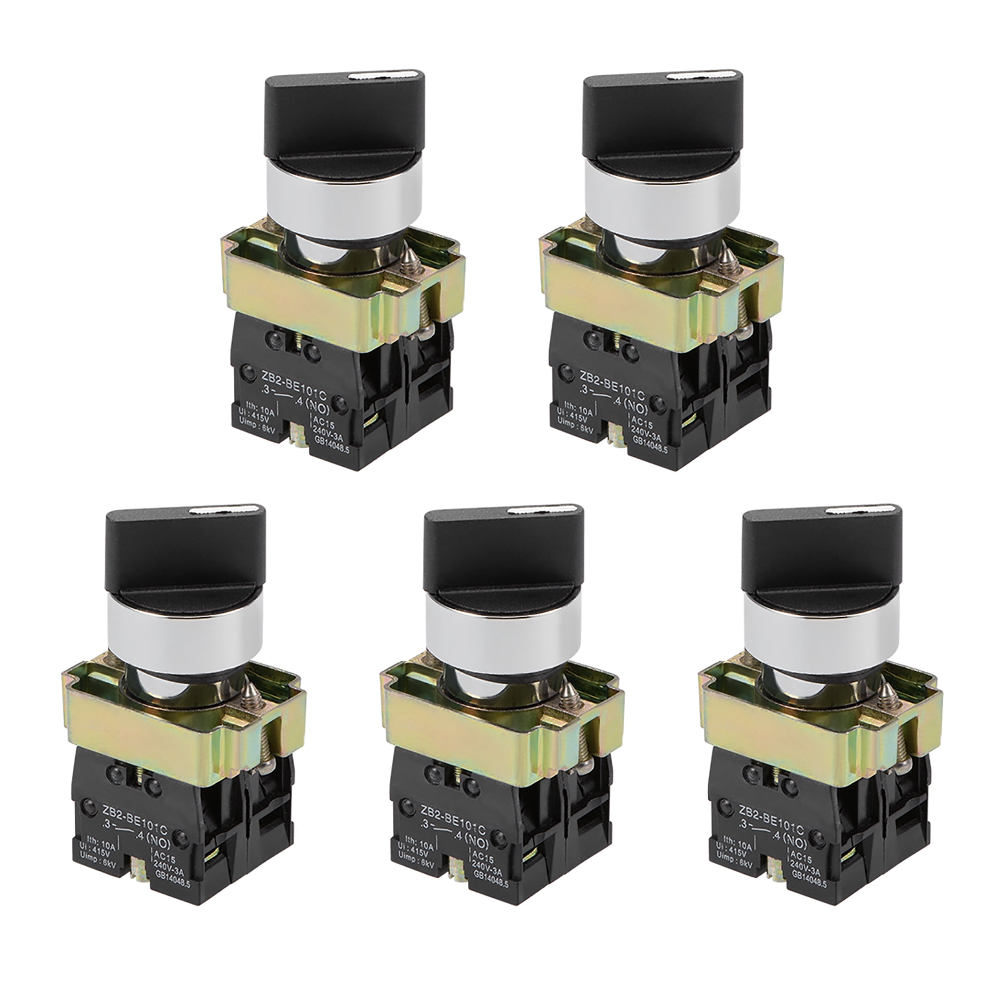 Rotary Selector Switch 3 Positions 2NO SelfLock Latching ONOFFON