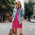thumbnail image 4 of Fotbe Rose Red Glitter Vestido de Verano sin Mangas para Mujer – Vestido Midi Línea A, Estilo Camiseta Floral, Vestido Playero Casual y Fluido, 4 of 7