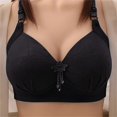 thumbnail image 2 of Women's Lace Underwire Bra Set - Padded Push-Up - Adjustable Bustier - Sexy Yet Comfortable | Hontri | Women's Large Size Bra Without Ring Thin Cup Side Breast Breathable (Black | 36), 2 of 3