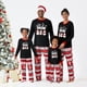 thumbnail image 1 of Conjuntos de pijamas a juego para toda la familia con estampado de letras navideñas y muñecos de nieve (resistentes al fuego), 1 of 5