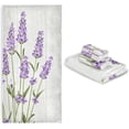 thumbnail image 6 of Dreamtimes Bath Towel Sets for Bathroom Hand Towels Fingertip Towels Lavender 3 Piece Decorative Soft Cotton Absorbent, 6 of 6