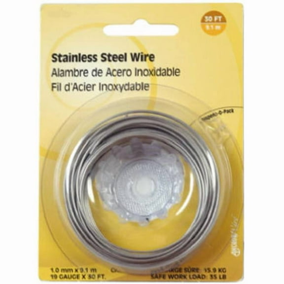 Hillman Fasteners 123114 30 ft. Stainless Steel Wire- 19 Gauge
