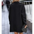 thumbnail image 4 of Women Winter Overcoat, Double Breasted Winter Coat Side Pockets Long Sleeves Pure Color  For Daily Life, 4 of 6