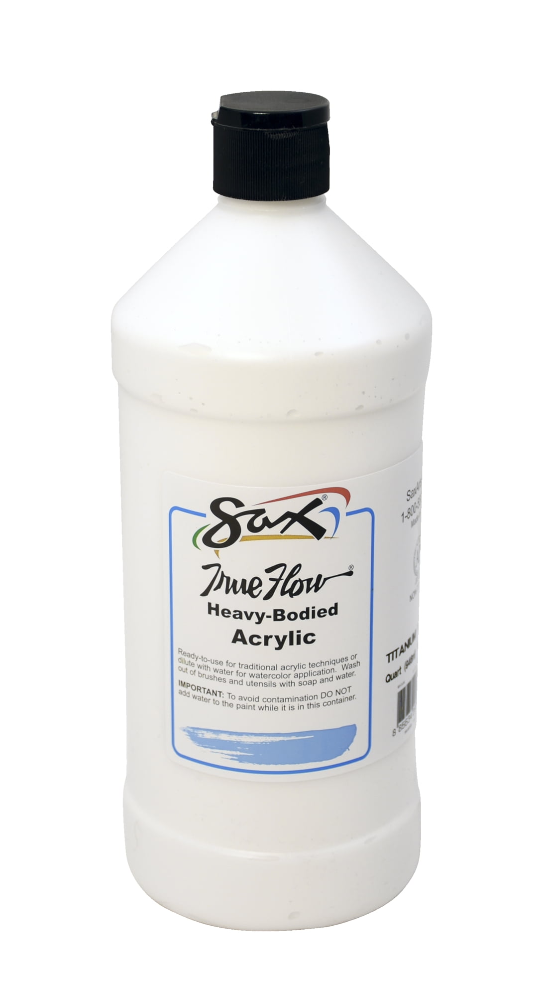 Sax True Flow Heavy Body Acrylic Paint, Quart, Titanium White