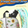 thumbnail image 5 of Sunflower and Protea White Pattern 17" Waterproof Oxford School Backpacks for Teens, S-Shape Padded Straps, for School, Travel, Hiking, Camping, 5 of 5