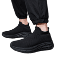 thumbnail image 2 of Domuza High Top Sock Sneakers for Women, Stretch Knit Slip On Shoes Thick Cushioned Platform Non Slip Walking Running Footwear Black 8（EU-40）, 2 of 6