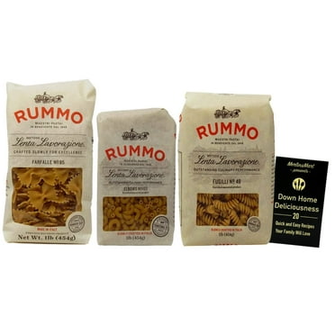 Rummo Imported Italian Pasta 3 Shape Variety (1) each: Farfalle No. 85, Elbows No. 160, Fusilli No. 48 (16 Ounces)   MerlinsMart Zine  