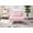 Pink, variant on YWEN Modern Futon Sofa Single Sofá Chair Convertible Sleeper Couch Bed Daybed Gold Metal Legs Teddy Fabric for Living Room Apartment Small Space Versatile Sleep Lounge Area Weight Capacity 300 lbs