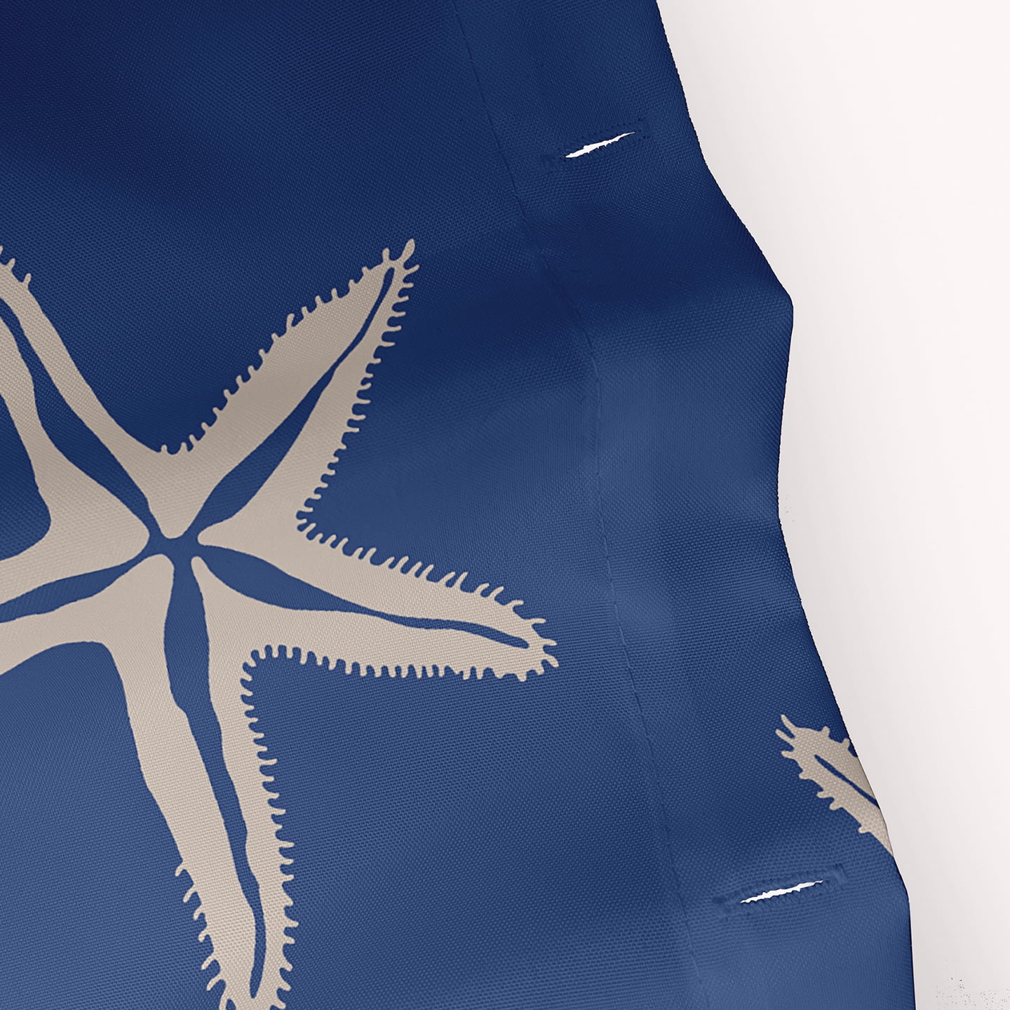 Simply Daisy 70" W x 73" L Starfish Polyester Shower Curtain, Nautical Navy [1 Ct]
