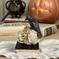 thumbnail image 4 of ChicYu Halloween Skull Figurine Decor Creatives Resin Art Ornament for Tabletop Display Spooky Intricate Design Easy to Place Reusable Holiday Decoration, 4 of 4