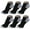 Black / Light Gray, variant on 6-PACK Men's Comfort Low Cut Socks, Spandex Socks, USA Pattern, 9-11