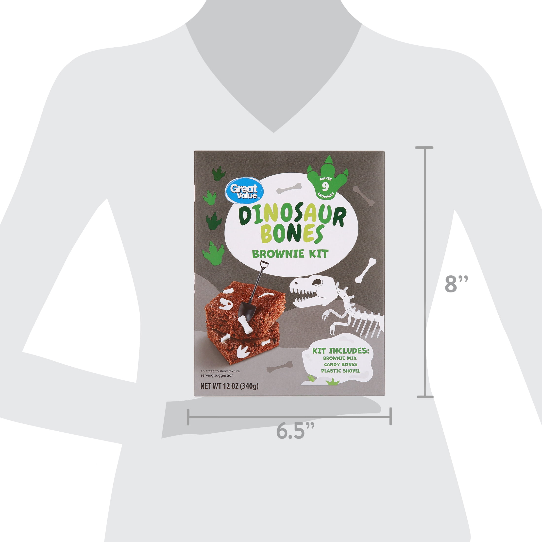 Great Value Dinosaur Bones Brownie Mix Kit, 12oz