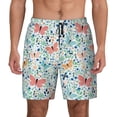 thumbnail image 3 of Uemuo Butterflies Pattern Mens Swim Trunks Quick Dry Board Shorts with Mesh Lining, Stretch Beach Shorts Quick Dry No-Chafing Board Shorts-X-Large, 3 of 9