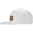 thumbnail image 3 of Tiger Face Flat Bill Hats Teens Cool Snapback Baseball Cap Unisex, 3 of 9