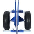 thumbnail image 4 of Heavy Duty Panel Dolly, Adjustable Door Dollys with Wheels, 10" Pneumatic Wheels 600LBS Load Bearing for Drywall Sheet Heavy Appliance&Material Handling All Terrain Moving Cart Panel Dolly, Blue, 4 of 7