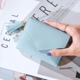 thumbnail image 3 of ShenMo Women's Wallet High-end Mini Short Cute Compact Coin Purse Wallet，RED, 3 of 5