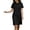 Black, variant on Women's Crew Neck T-Shirt Dress, Short Sleeve Relaxed Fit Straight Cut Mini Dress, Basic Casual Slimming Dress for Everyday Wear, Spring and Summer Outfits Black L