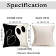 thumbnail image 5 of Boo Pillow Cases Halloween Decorations Pillow Covers Black White (Plain Linen Color) Ghost Pillow Halloween Quotes Home Bedroom Sofa Couch Decor Cushion Cover Cotton Linen 20x20 Inch A004, 5 of 6