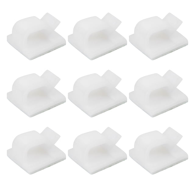 50 Pcs Clips de Câble Extérieur avec Bandes Adhésives Crochets Auto-Adhésifs Support de Fil