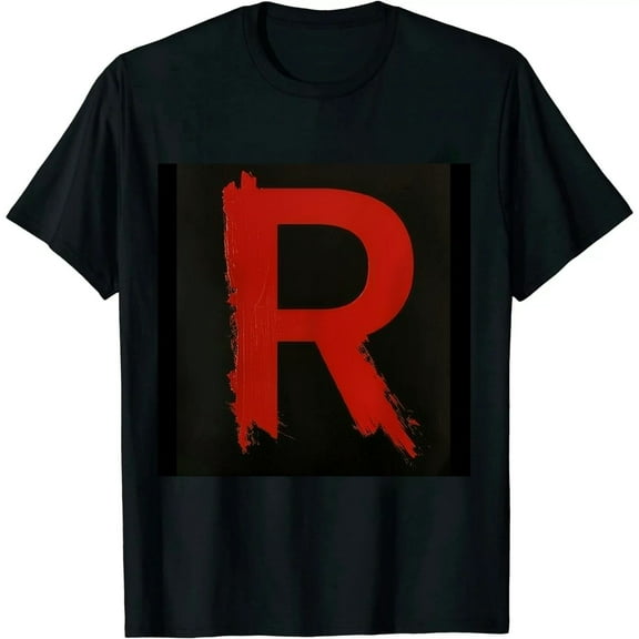 Qinduosi Team Rocket Shirt Costume Halloween Shirts for Men Long Sleeve Tshirt Black