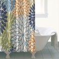 thumbnail image 4 of Blue Floral and Petal Pattern Shower Curtain 72"x84" ,Bathroom Decorative Shower Curtains Set with 12 Hooks,Modern Waterproof Washable Shower Curtain, 4 of 6