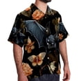 thumbnail image 2 of Bats Men's Short Sleeve Button Down Hawaiian Shirts for Summer Beach Casual Printed Style, 2 of 6