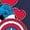NAVY, variant on Marvel - Captain America My Shield Valentine Short Sleeve Graphic T-Shirt