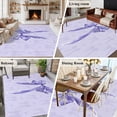 thumbnail image 5 of Purple Bow Area Rugs 8'x10', Washable Small Throw Rugs for Living Room Patio, Cute Bowknot Simple Pure Color Indoor Outdoor Rug Non-Slip Low Pile Carpet Runner Reversible Floor Mats, 5 of 8